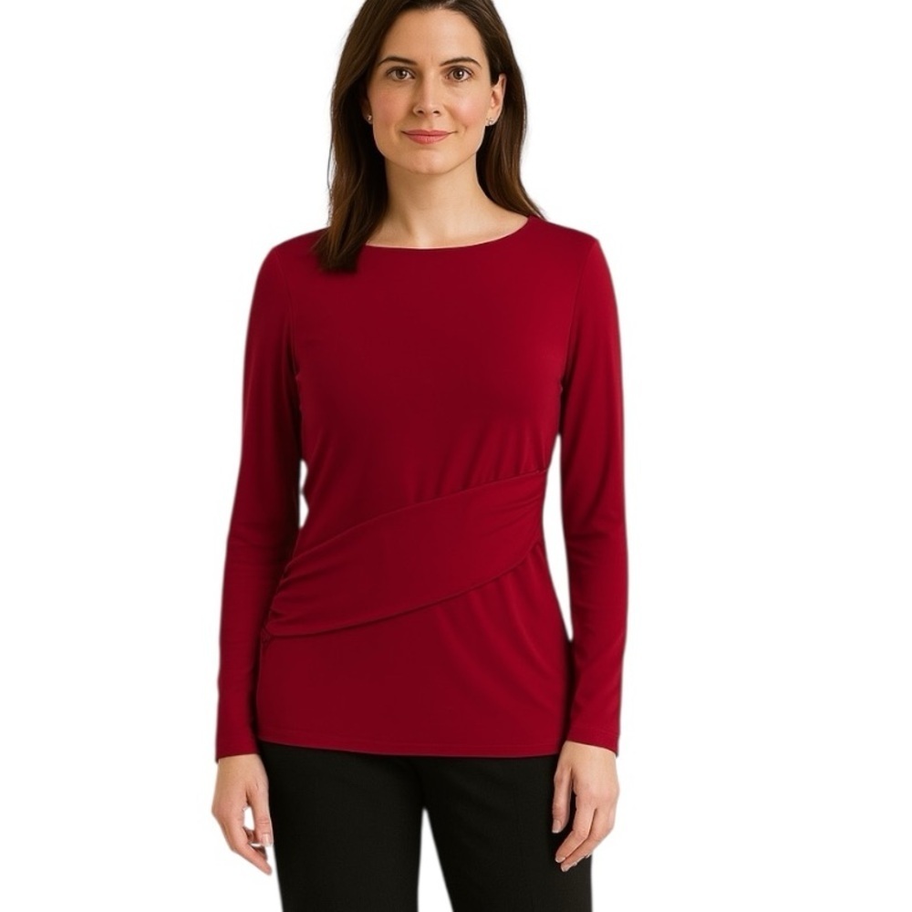 CAbi Medium Long Sleeve Soft Office Casual Shirt Blouse